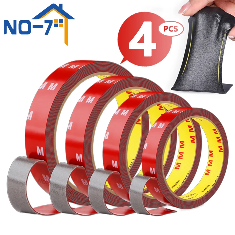 Double Sided Tape Waterproof Acrylic Foam Double-sided Adhesive Tape Heavy Duty Extra Strong Mounting Tape Traceless Sticker Car