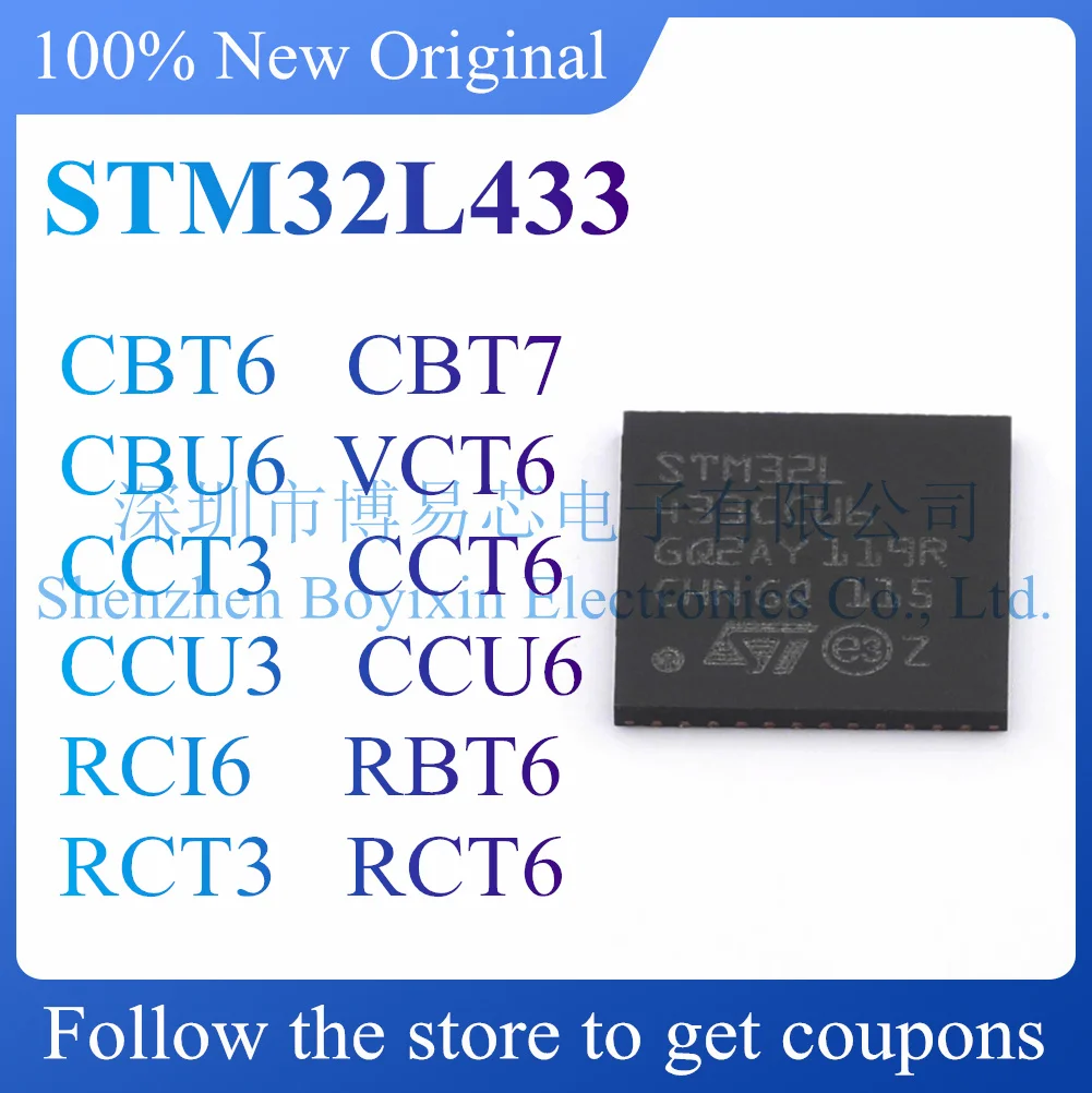 

NEW STM32L433VCT6 STM32L433RCT6 STM32L433RBT6 STM32L433CCU3 STM32L433CCU6 STM32L433CCT6 STM32L433CCT3 CBU6 CBT7 RCT3 CBT6 RCI6.