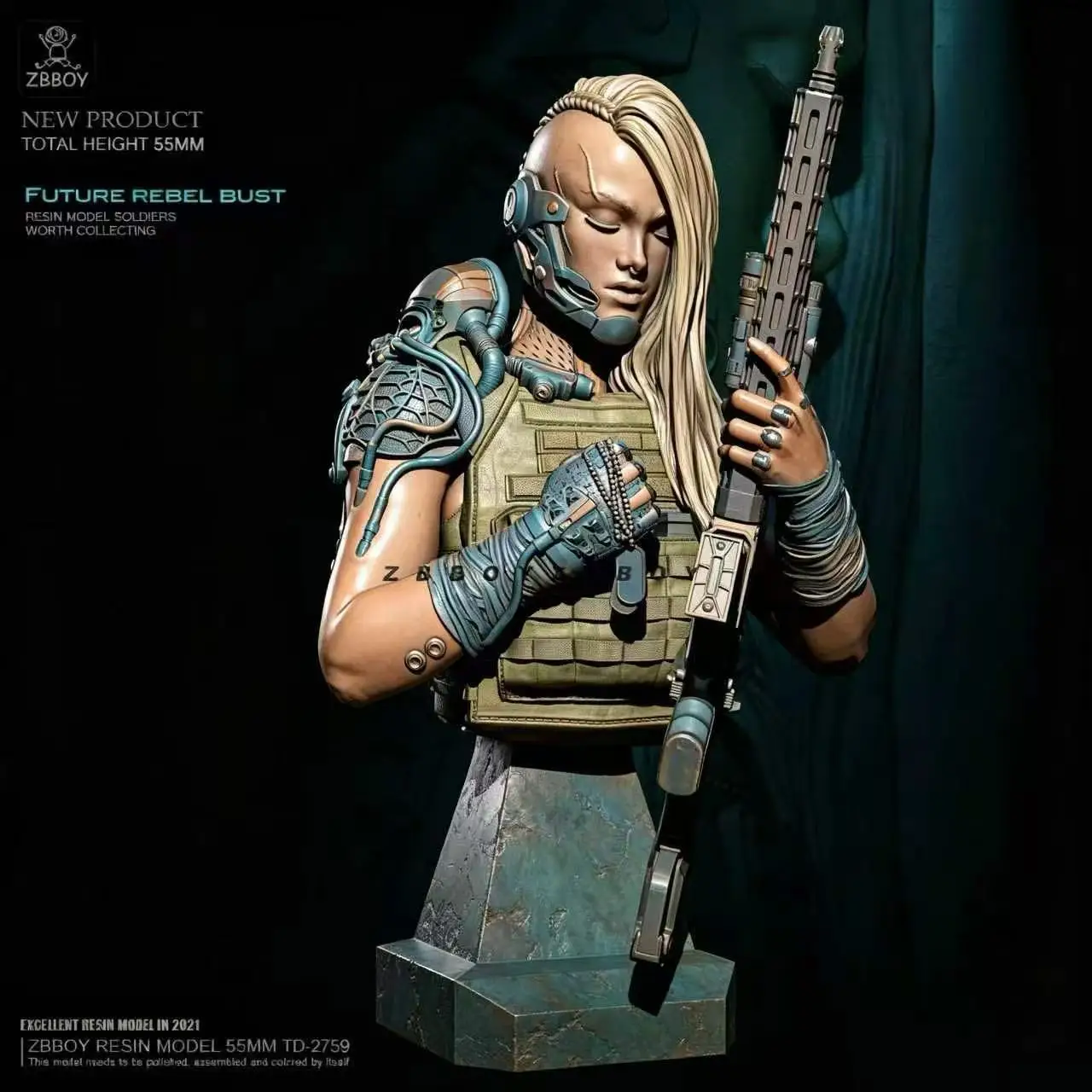 

55mm Resin Soldier model kits figure colorless and self-assembled TD-2759