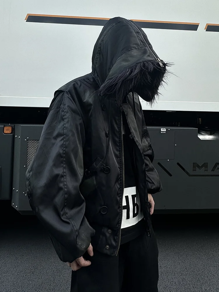 

Винтажная летная куртка GRAILZ LEARL G/R Bombed N3B с меховым воротником в стиле милитари