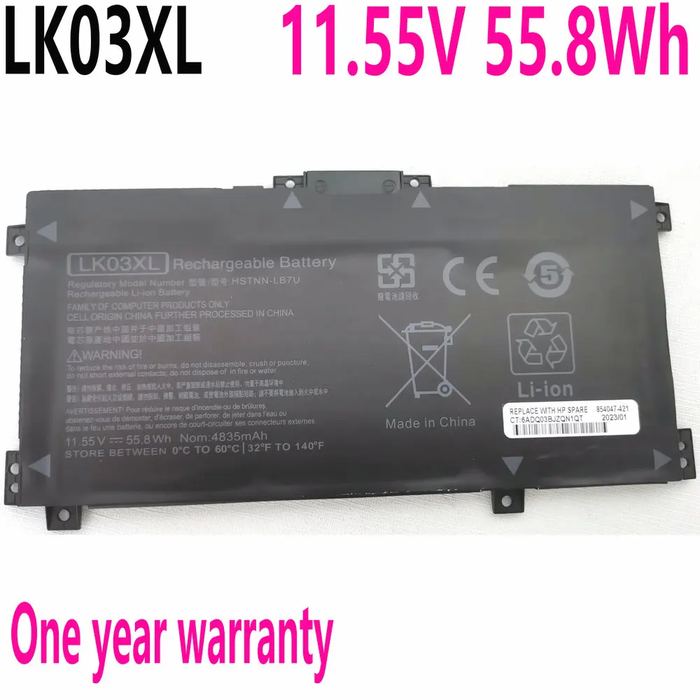 11.55V LK03XL Original Bateria Do Portátil Para HP Envy 15x360 15-bp 15-cn TPN-W127 W128 W129 W134 HSTNN-LB7U HSTNN-UB7I HSTNN-IB8M