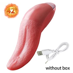 Heating Tongue Licking Vibrator Mini G spot Clitoral Stimulator Clit Rechargeable Nipple Female Masturbator Sex Toys for Women