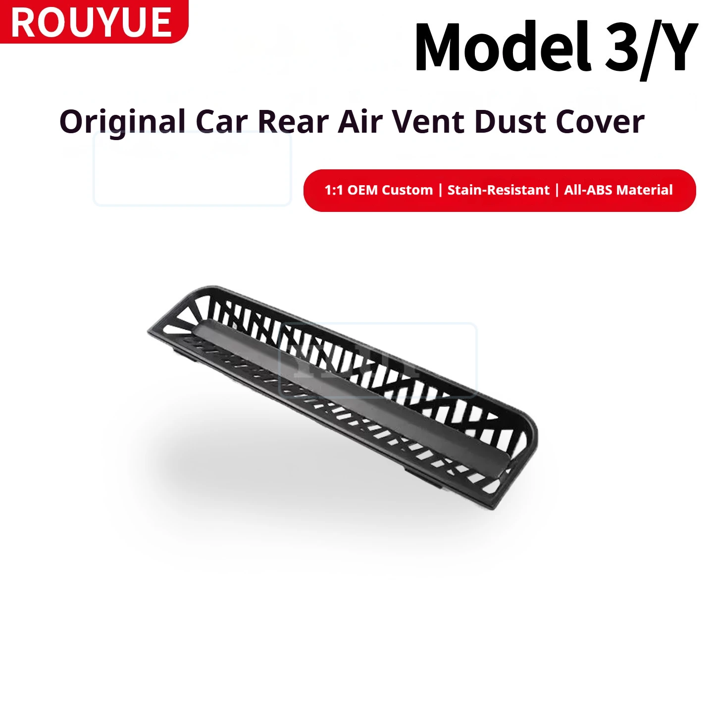 

For Tesla Highland Model 3/Y Rear Air Conditioning Vent Cover Protective Frame Dust Filter Car Accessories