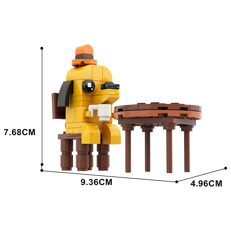 MOC This Is Fine Dog Building Block Soft Doll Cartoon Comic Blocks giocattoli creativi fai da te regalo educativo per bambini