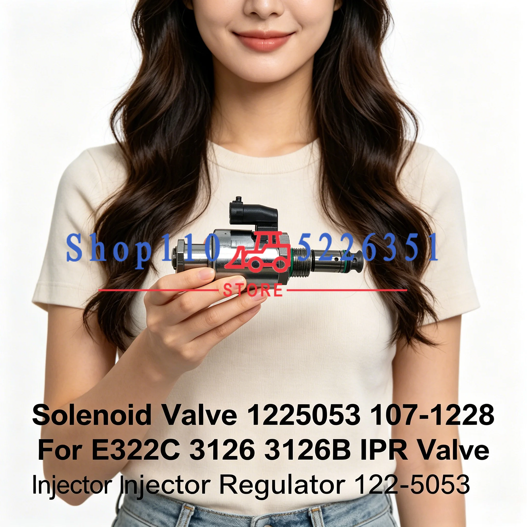 Solenoid Valve 1225053 107-1228 For E322C 3126 3126B IPR Valve Injector Regulator 122-5053