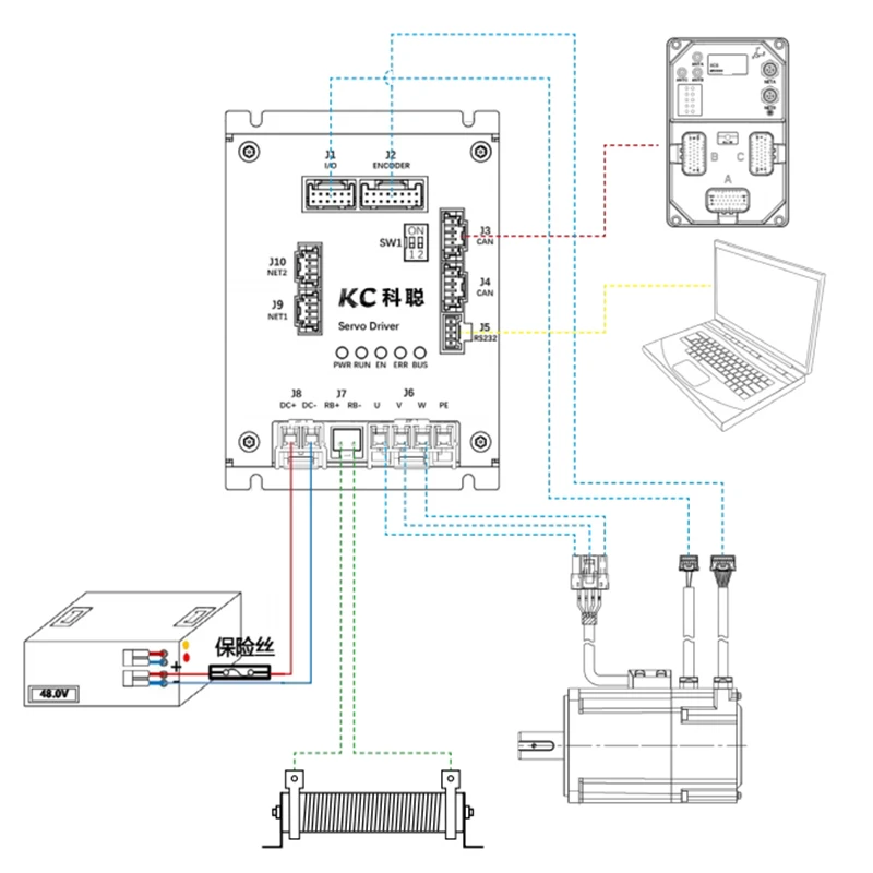 400W 10Arms Motor Speed Controller Servo Motor Driver for Agv AMR Robot