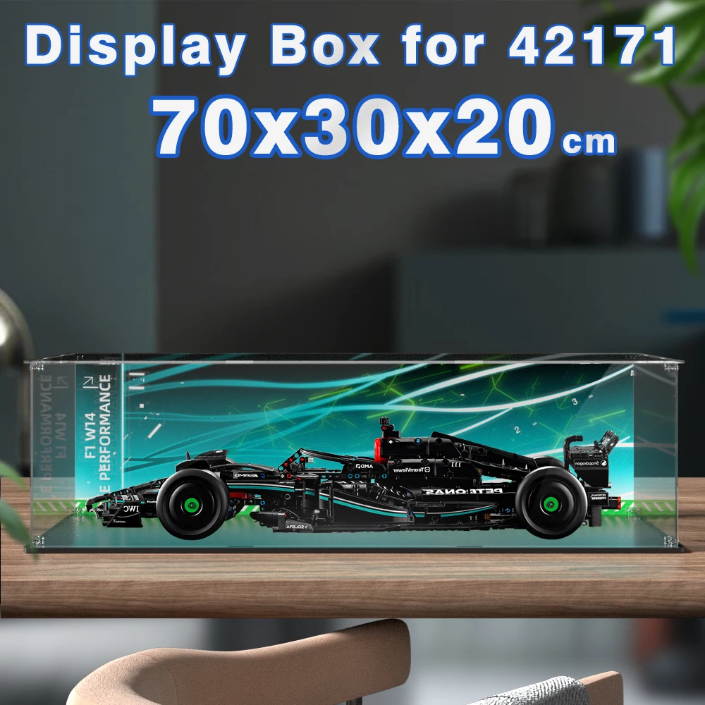 

Acrylic Display Box for Lego 42171 Display Case for Mercedes Building block Dustproof Clear Model car storage box 62x30x20cm