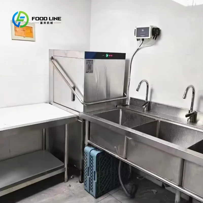 

Fast Cycle Warewashing Hood Type Dishwasher Low Water Consumption Professional Kitchen Commercial Dishwasher Machine for Sale
