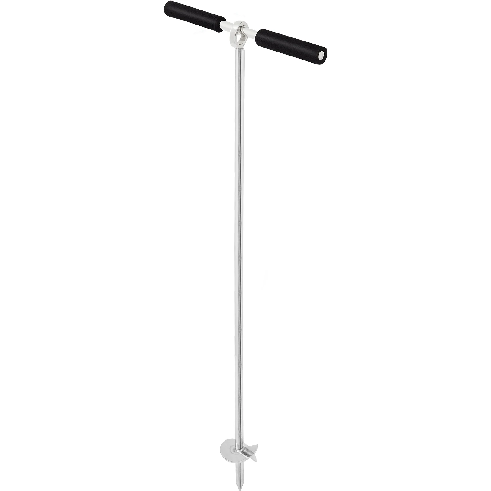 모래 앵커, 해변 및 모래사장용 긴 오거, 탈착식 손잡이가 있는 316 스테인리스 스틸 스크류 앵커, 번지줄 및 휴대용 가방 포함