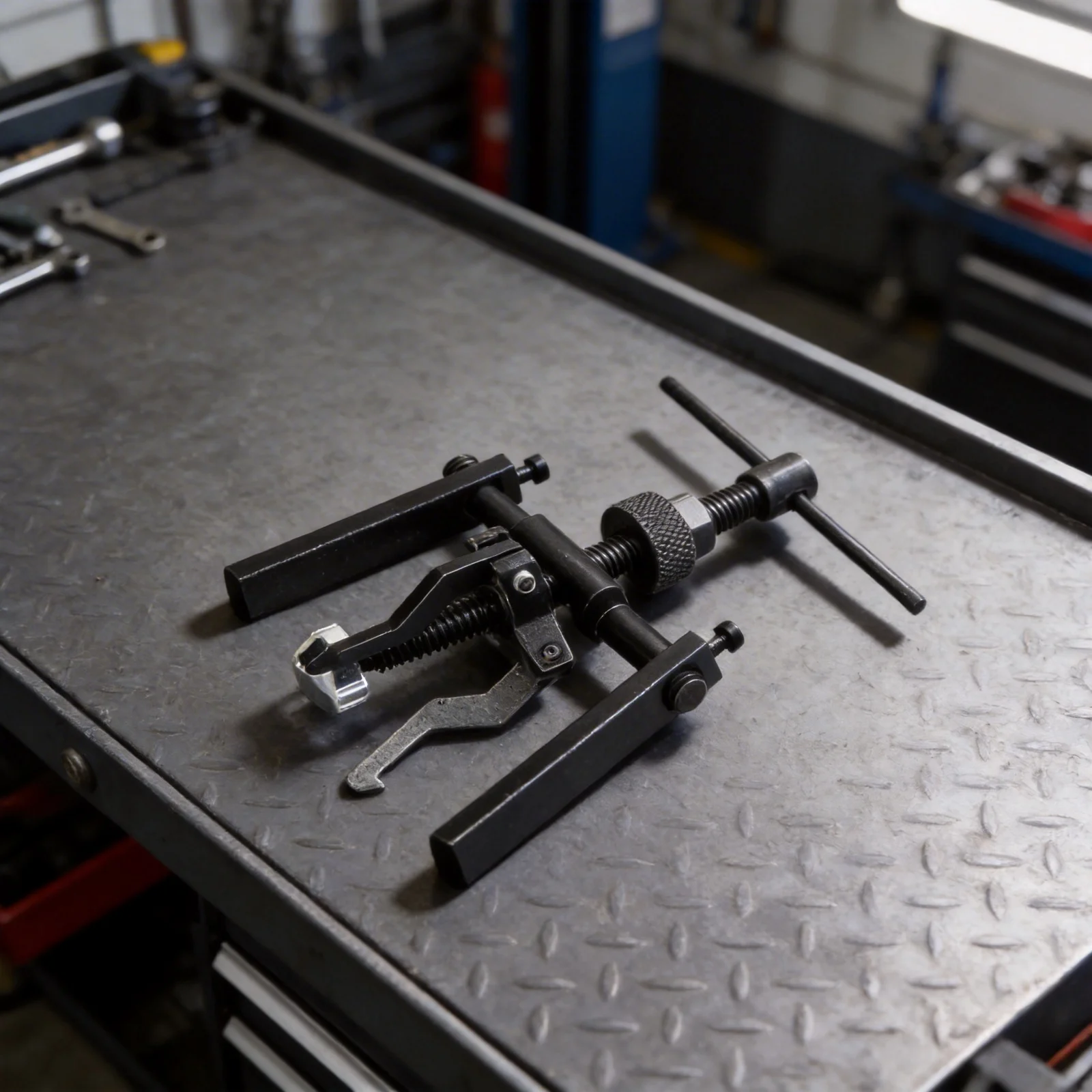 3 Jaw Bearing Puller Set Designed for Automotive and Mechanical Use with Construction and Even Pressure Distribution