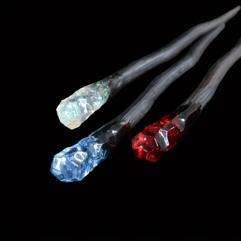 Natural Ebony Colored Crystal Women's Braided Hair Hairpin Qipao Hanfu Niche High-end Versatile Wooden Hairpin Hair Accessory