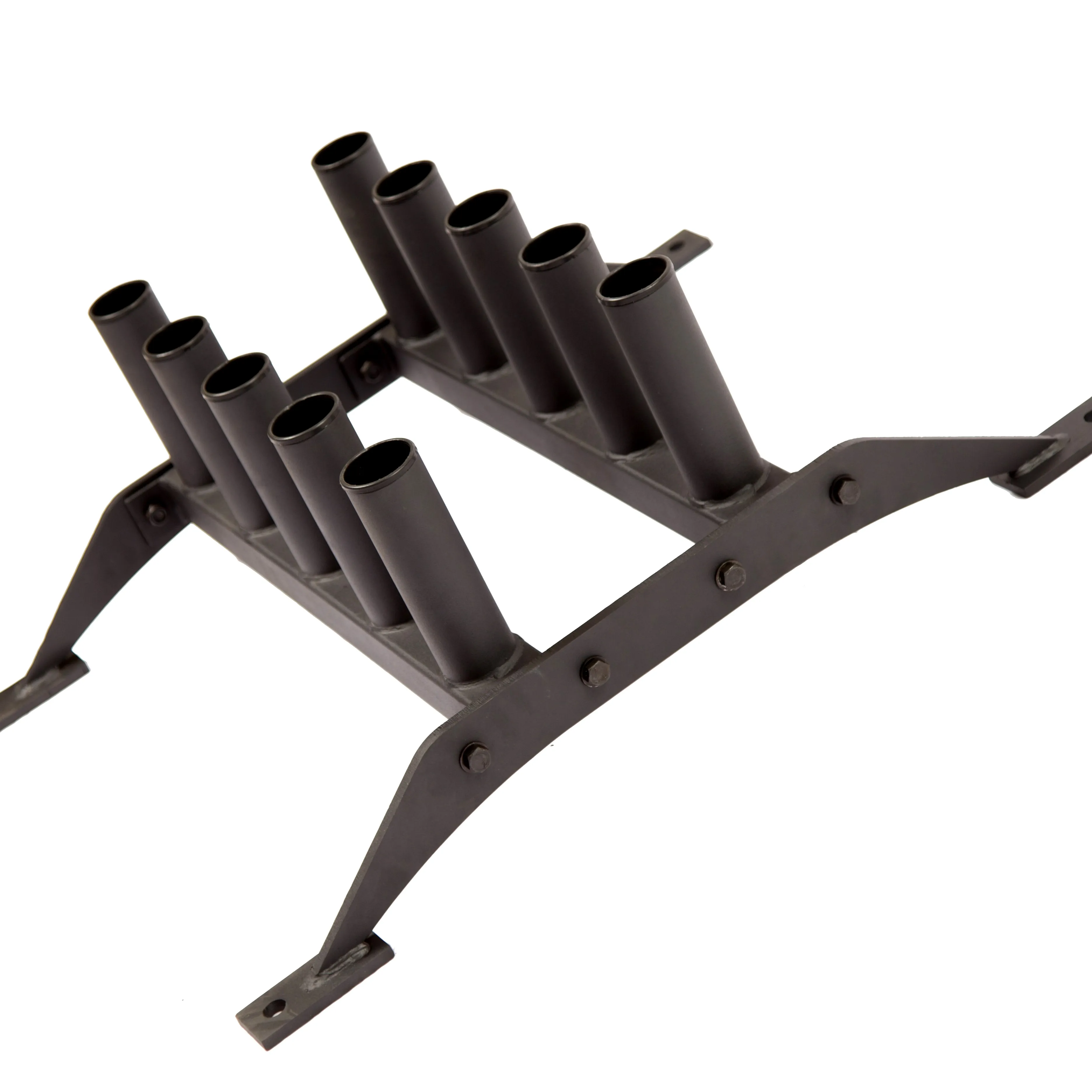 Wall-Mounted 10-Hole Vertical Barbell Rack Gym Equipment