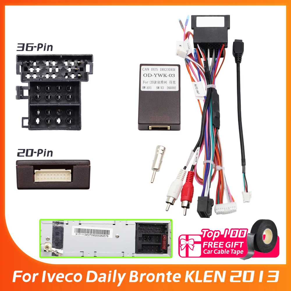 Für Iveco Daily 2020 16-Pin Android Autoradio Stereo Canbus Verkabelungsadapter Kabelbaumadapter