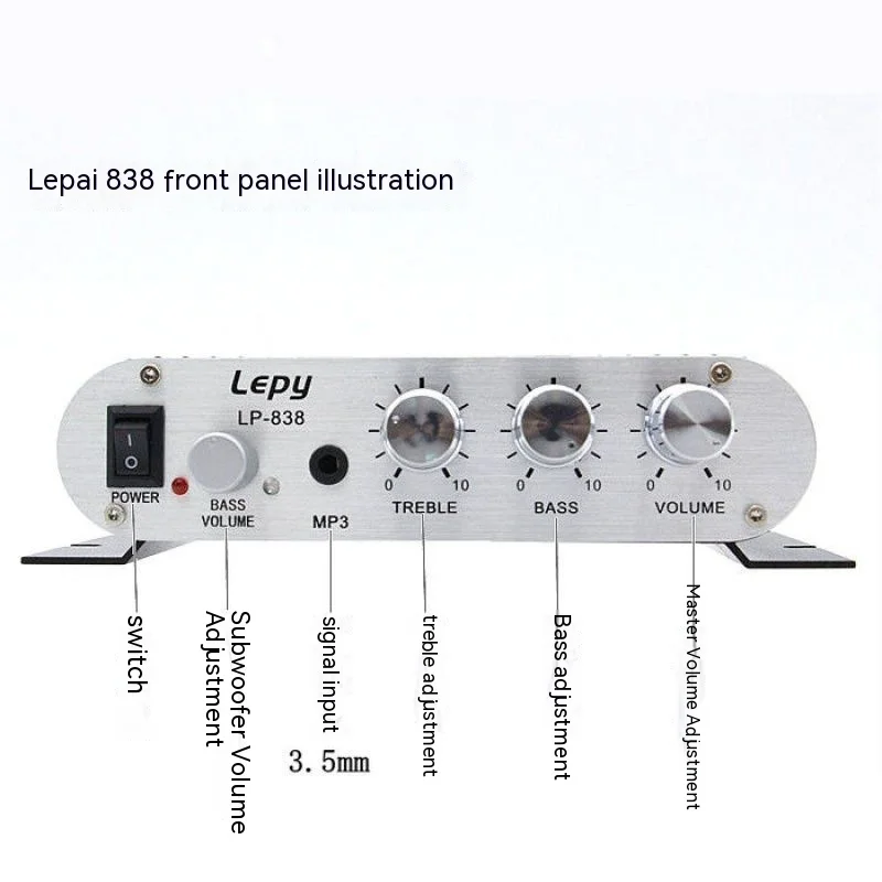 Lepy LP-838 LP-838BT bluetooth усилитель сабвуфера 2,1 channel mini