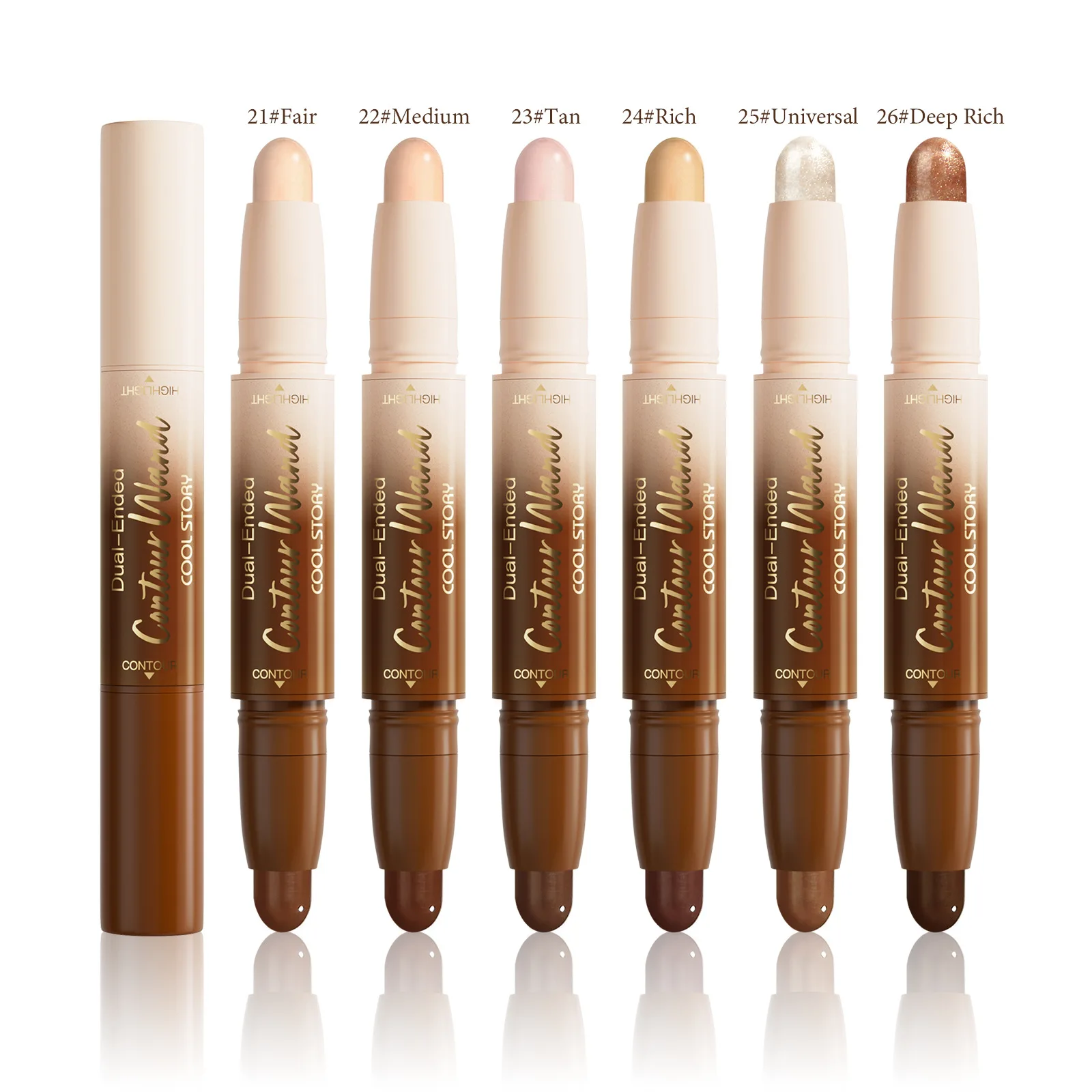 Fair Deep Contour Stick Fondotinta viso Correttore Matte Perlescente Evidenziatore Naso Ombra V Contorno viso Forma Scolpire Bacchetta