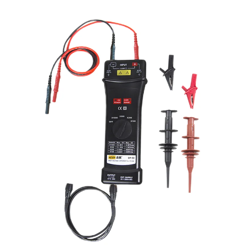 Pintech DP-50 Differential Probe 50MHZ 7000Vp-p Attenuation Ratio X100,x200,x500,x1000