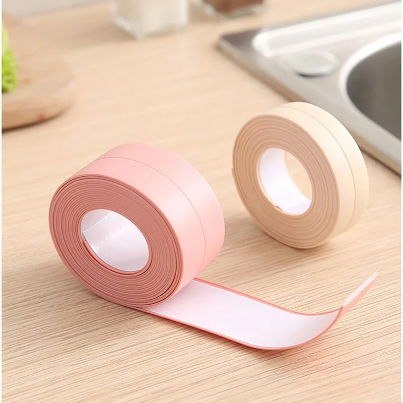 PVC-Versiegeltes Wasserdichtes Selbstklebendes Band, Anti-Schimmel-Wandaufkleber, Dichtungs- und Fugenstreifen für Bad, Küche, Dusche, Badewanne – Detail 6