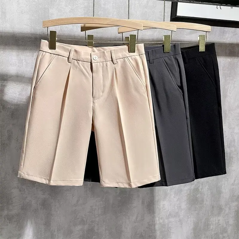 Summer Slim Straight 5-Pocket Shorts Men's Premium Business Casual Trousers