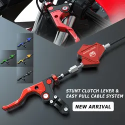For HONDA XR400 XR 400 MOTARD 2005-2007 2008 Motorcycles Short Stunt Clutch Lever Easy Pull Cable System Brake Clutch Levers set