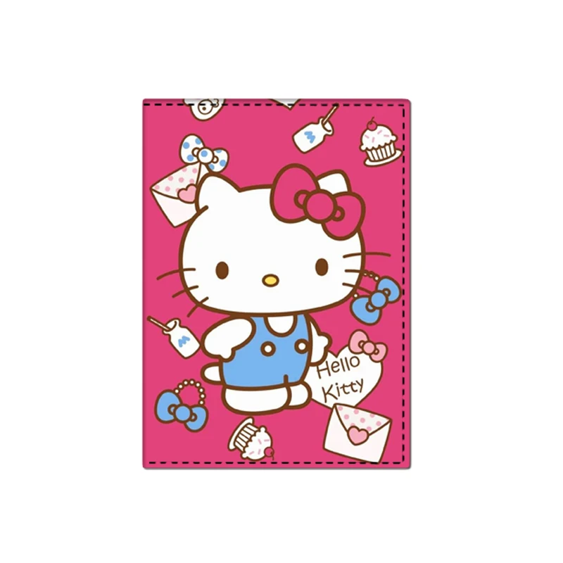 Neues Design Sanrio Hallo Kitty Pass hülle Inhaber Business Pu Leder ID Bankkarte Lagerung Brieftasche Geldbörse Reise zubehör