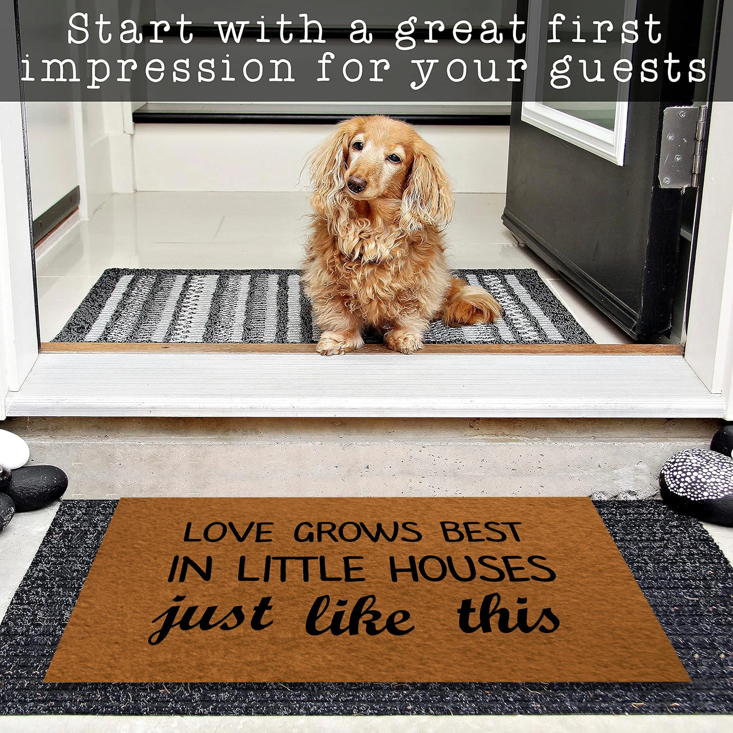 

Love Grows Best In Little Houses Just Like This Door Mats For Floor Rubber Backing Anti Slip Doormats Outdoor Rug Decor Carpet