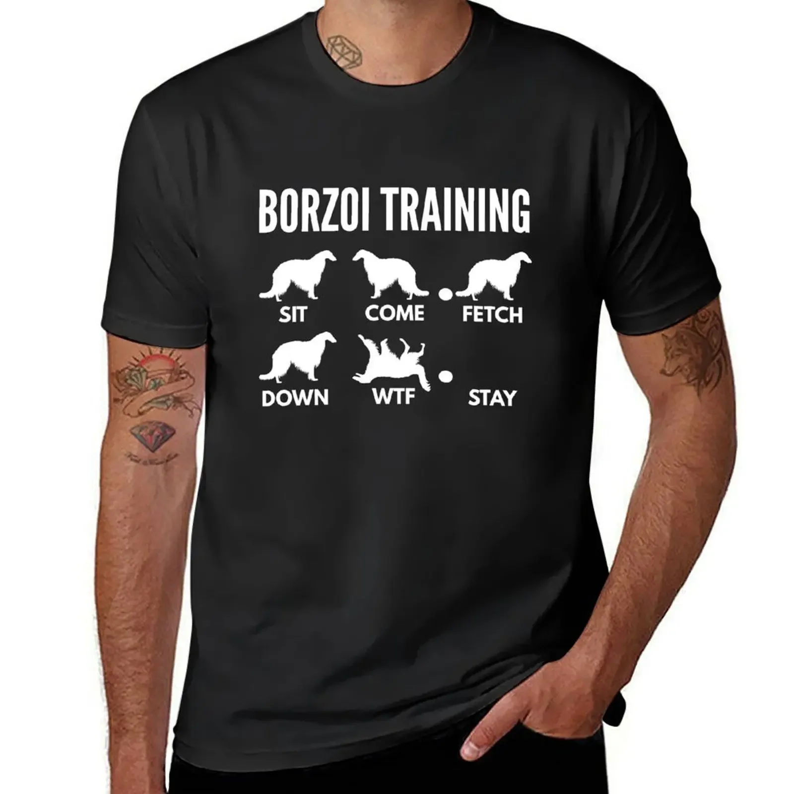 

Borzoi Training Russian Wolfhound Tricks T-Shirt new edition graphics mens t shirt graphic