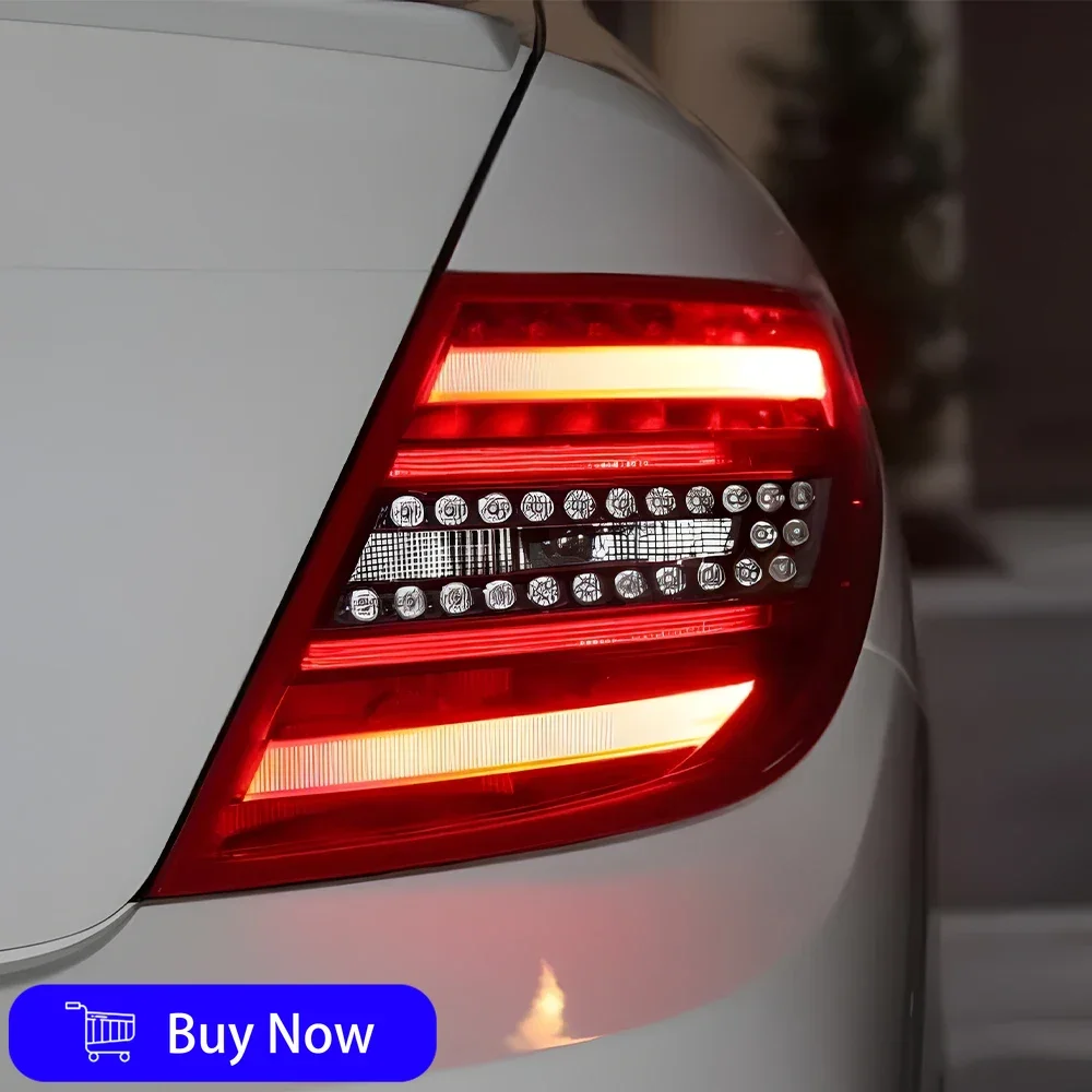لبنز C-Class W204 C180 C200 2007-2014 سنة ترقية تسليط الضوء على وميض LED سيارة الضوء الخلفي سيارة بدوره إشارة الجمعية الملحقات