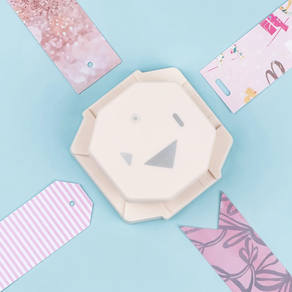 4-in-1-Basteletikettenstanzer, Geschenketiketten-Papierstanzer für DIY-Projekte, Kartenherstellung, Scrapbooking, Basteln, Perfurador, DIY-Lochstanzer