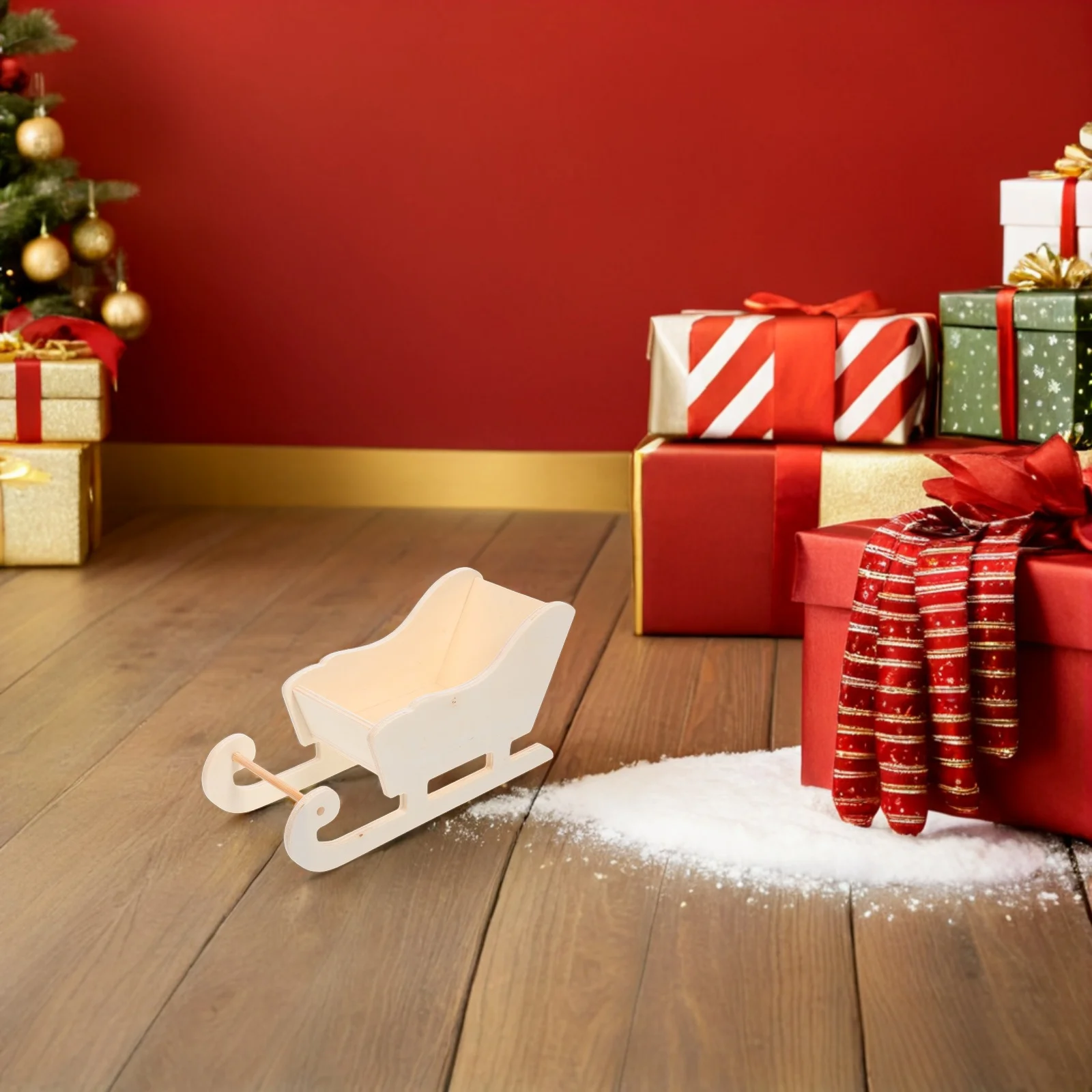 3 قطعة مزلقة عيد الميلاد وعاء الحلوى مزلقة الزخرفية للمدفأة رف عرض عطلة زلاجات زخرفة عيد الميلاد منضدية الديكور