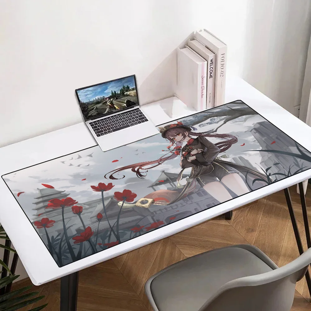 

Hu Tao Genshin Impact Mousepad Mouse Mat Desk Mat With Pad Gaming Accessories Prime Gaming XXL Keyboard Pad Padding Mat