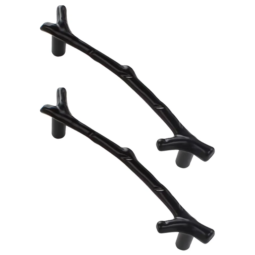 2Pcs Branch Design Cabinet Knobs Premium Quality Smooth Surface Rust Proof Fade Resistant Decorative Handles for Wardrobe Drawer