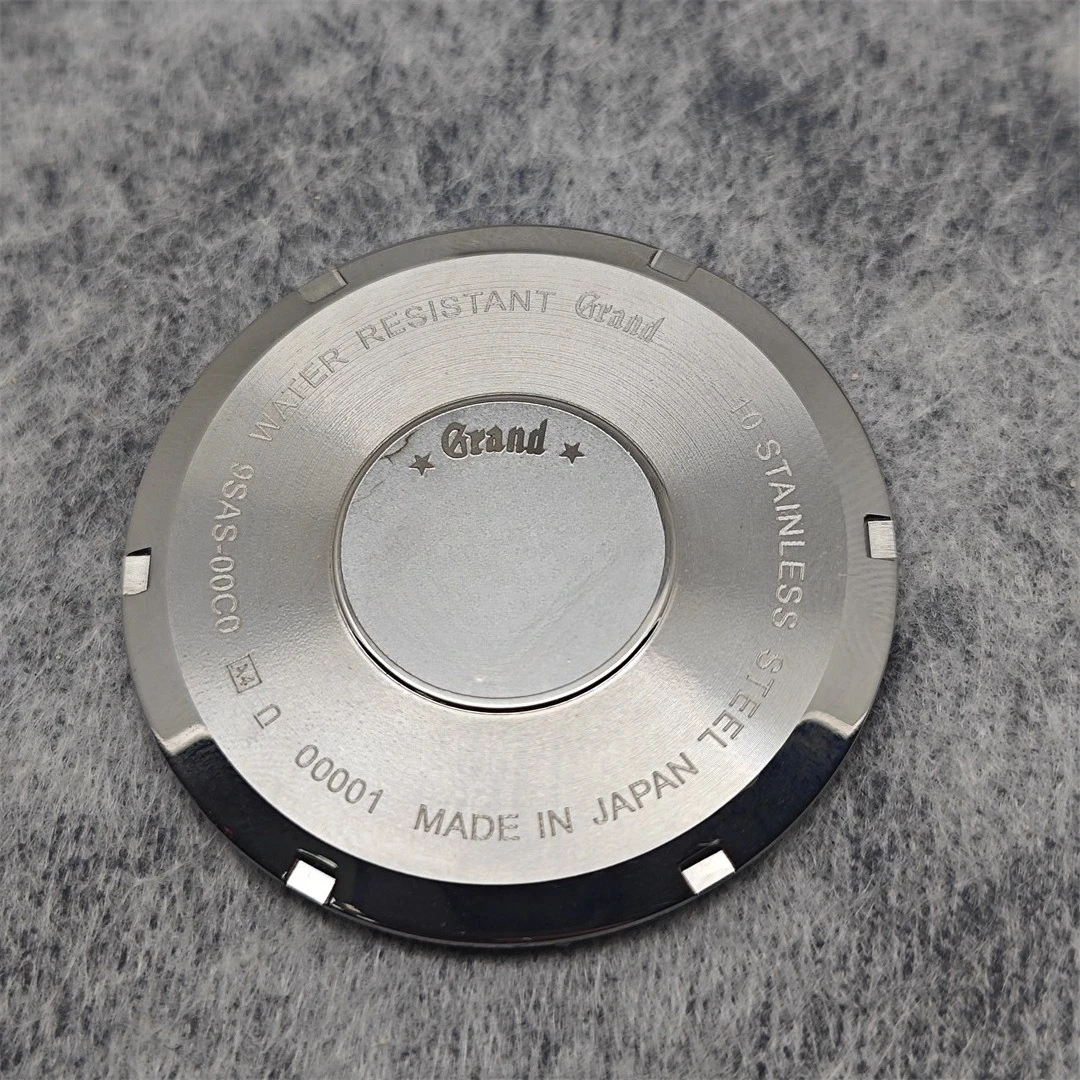 Bagian Modifikasi Jam Tangan Penutup Belakang Baja Tahan Karat GS 37mm Cocok untuk Casing Jam Tangan Tekstur Kayu Birch Putih 39.5mm Kami