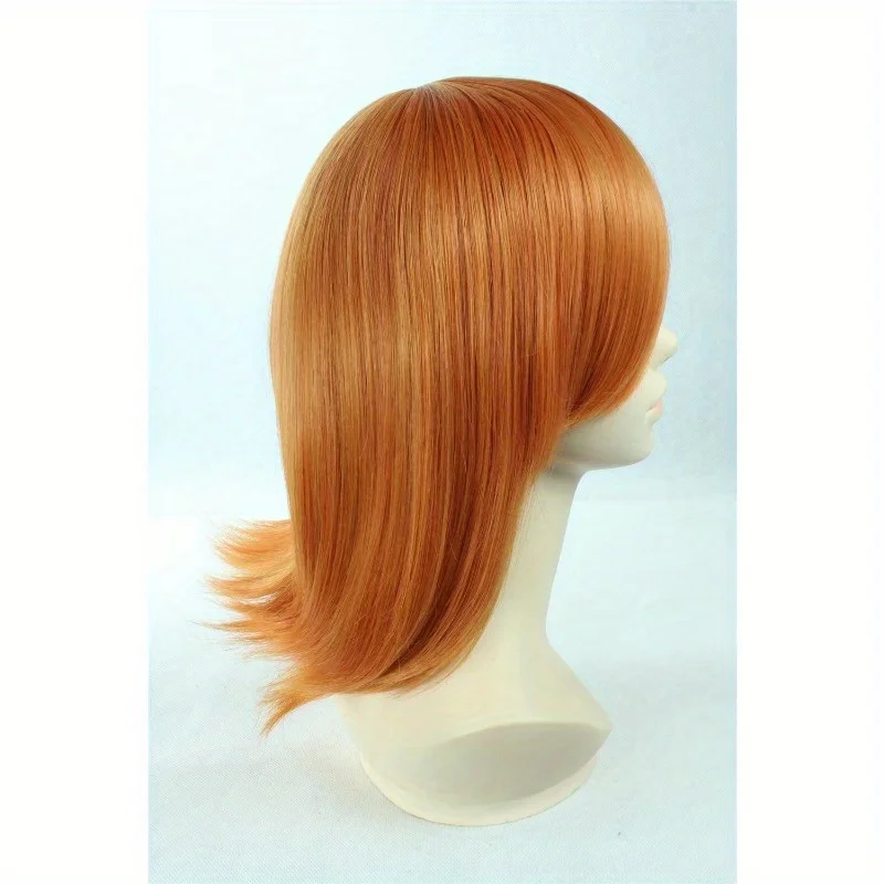 COSPLAZA Cosplay Perücken Nami Kurze Gerade BOB Schöne Orange Mädchen Dress Up Anime Show Party Synthetische Haare