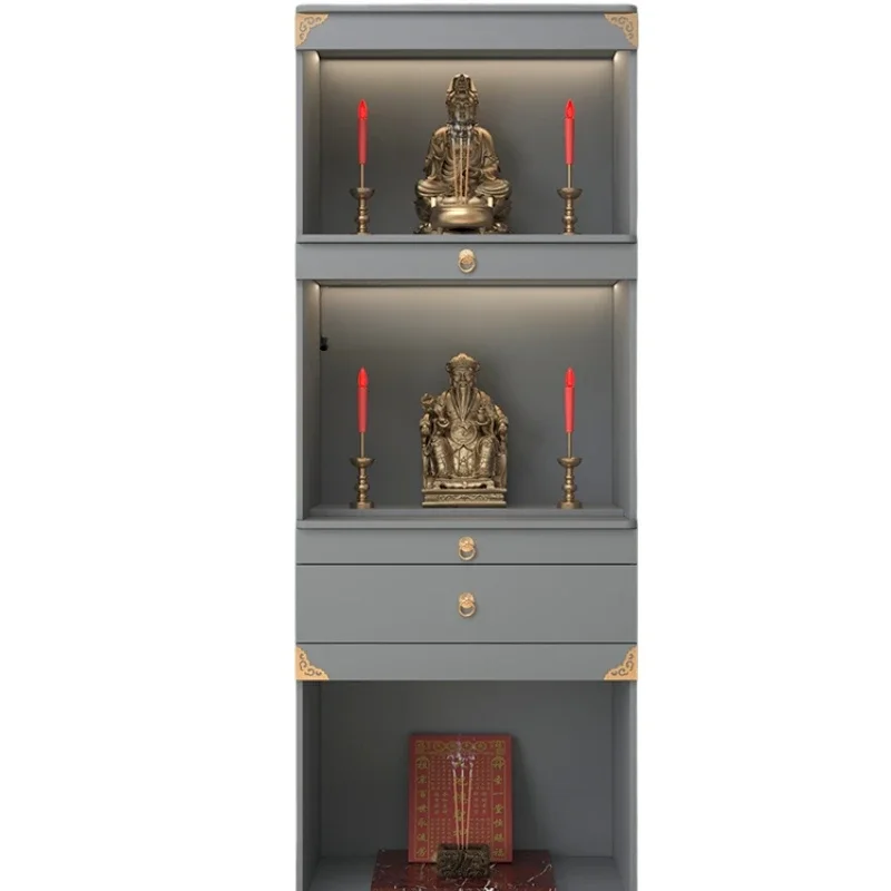 

ZK Home Buddha Cabinet New Chinese Closet Modern Simple and Light Luxury Incense Burner Table Altar Decoration Accessories