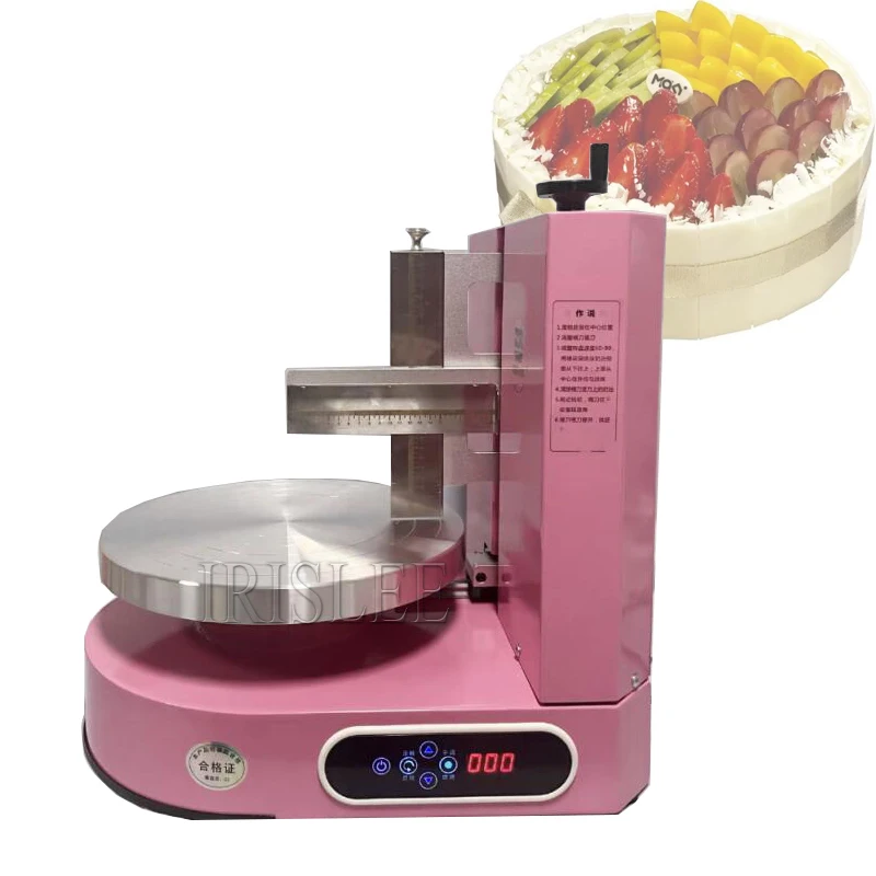 

Bakery Equipment Birthday Cake Automatic Decorating Cream Depositor Smoother Frosting Coating Icing Spreading Machine