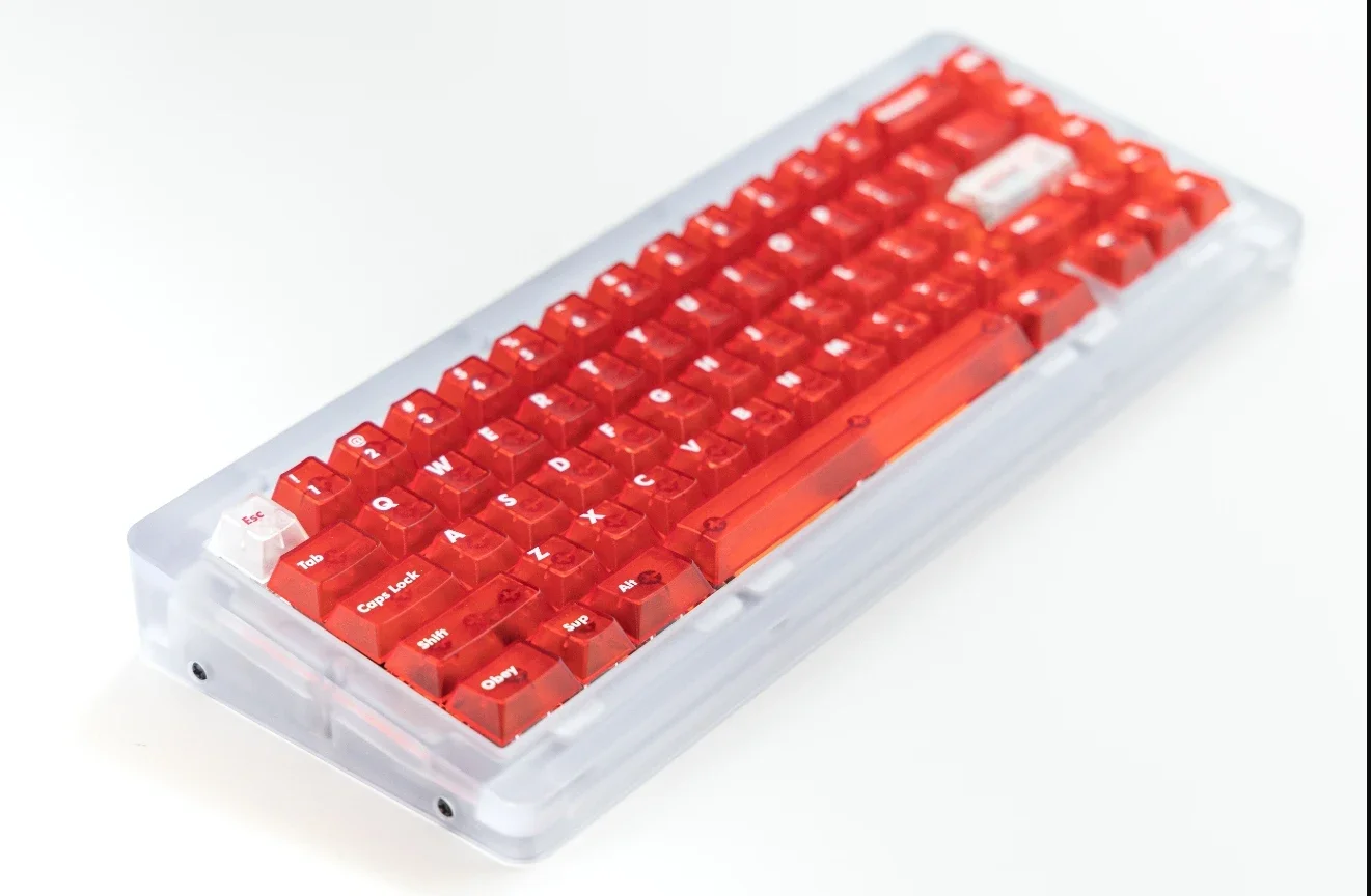 Imagem -02 - Lelelab-abs Luz Transparente Keycaps Conjunto para Teclado Mecânico Super Gamer Acessórios 137 Chaves