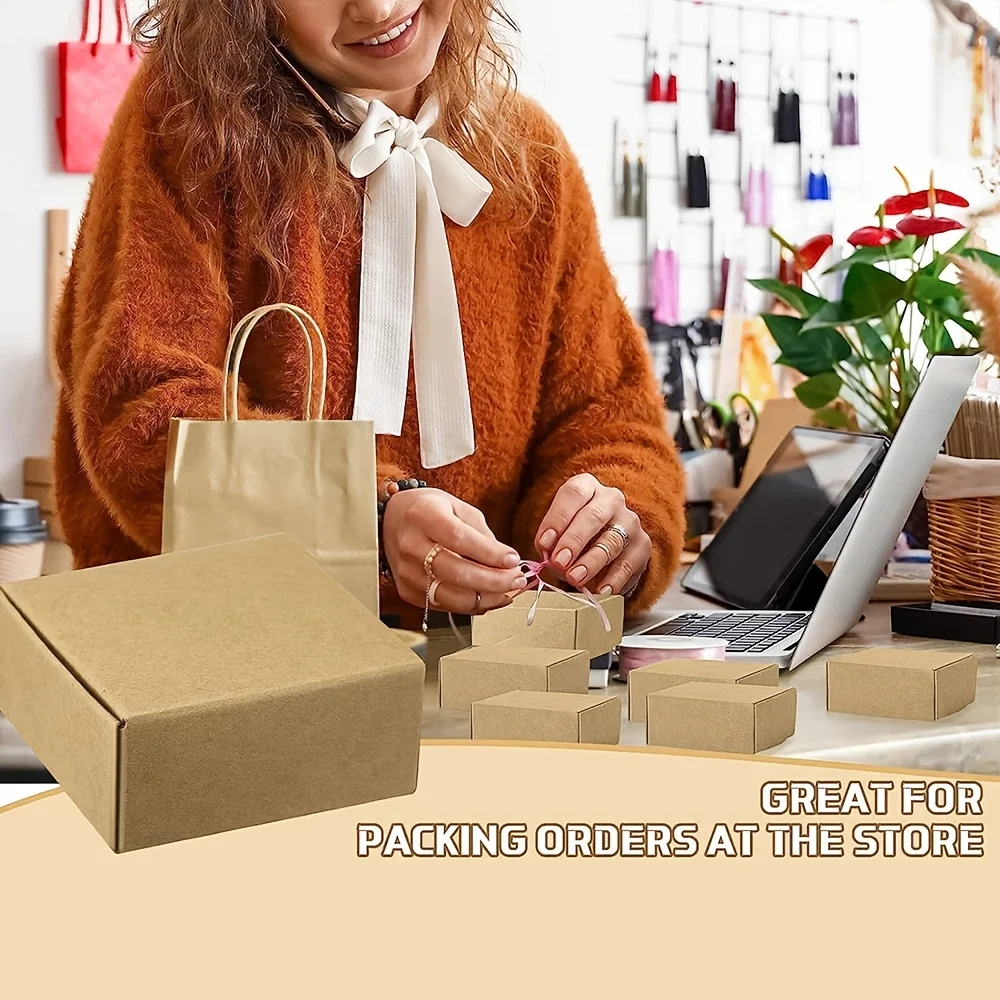 10/20pcs Kraft Mini Cardboard Boxes, 2.16
