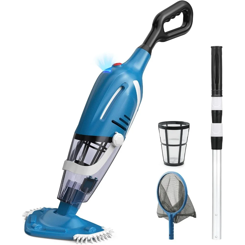 

Pool Vacuum for Above Ground Pool 2025 Upgraded Pool Vacuum with A Telescopic Pole 18.5 Gal/Min Powerful Suction, 80Mins Runtime