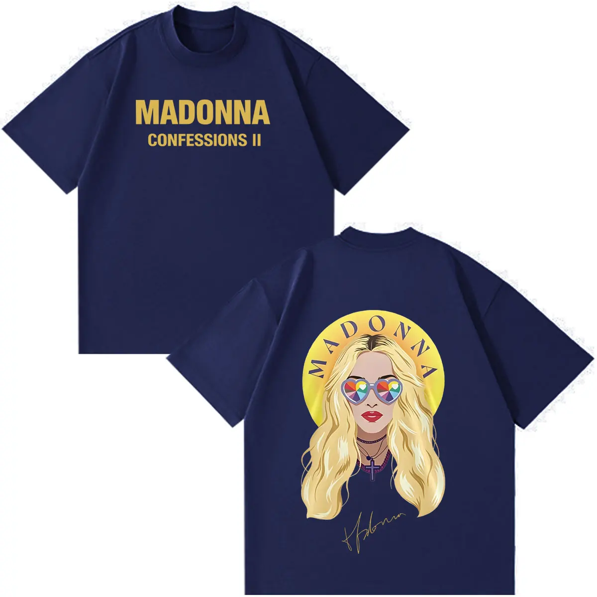 Madonna CONFESSIONS II Album Tour 2026 Print TShirt Men Women Fashion Vintage T-shirt Summer Casual High Quality Cotton T-shirts