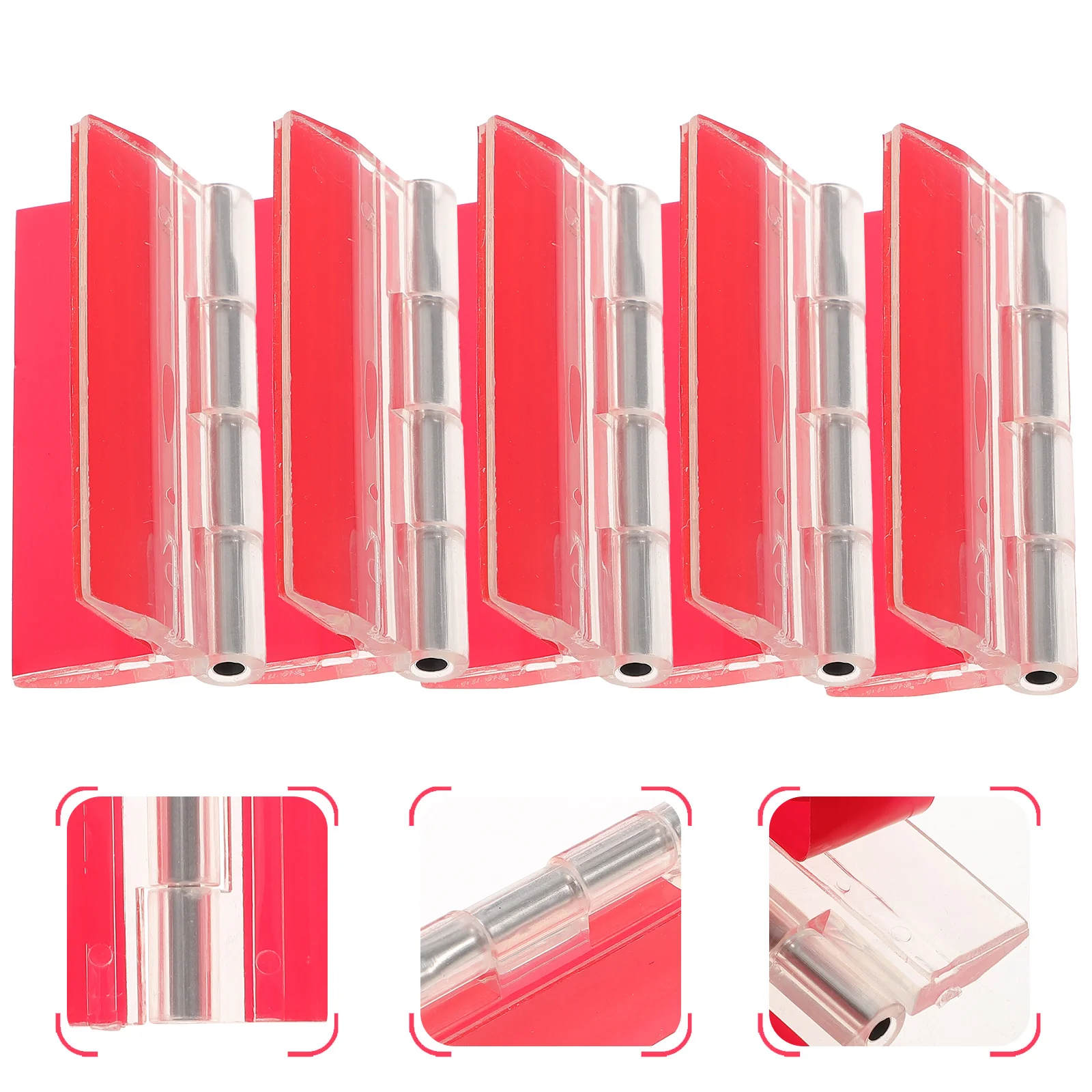 5 Pcs Loose Leaf Self-adhesive Hinge Cabinet Hinges Mini Acrylic for Kitchen Cabinets Continuous