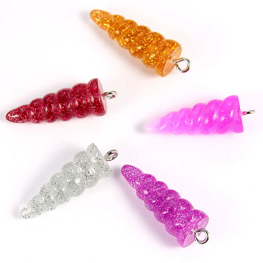 

20Pcs Resin Unicorn Horn Pendants DIY Charm Set Jewelry Making Accessories for Necklace Bracelet Keychain Scrapbooking