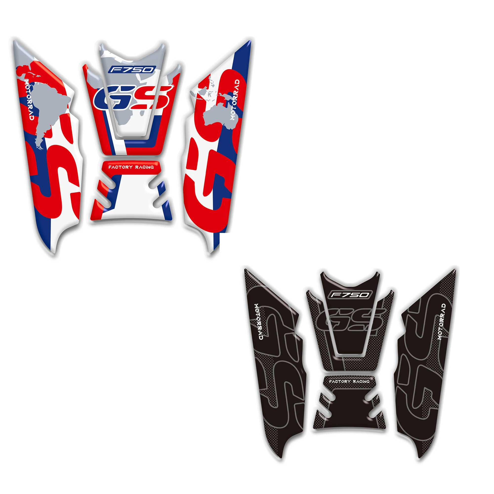 

Комплект наклеек для мотоцикла с защитой бака 3D, совместимый с BMW F750 GS 2018-2024 гг.