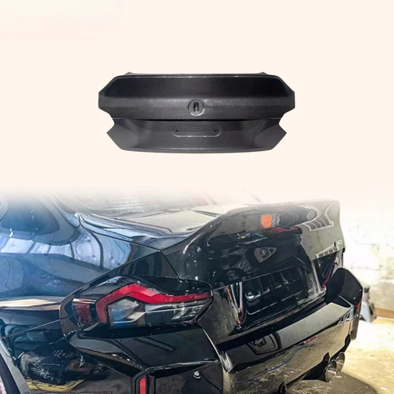 

Для M2 G87 G42 2023-24: Задний бампер из сухого карбона с накладкой на крышку багажника (Ductail)