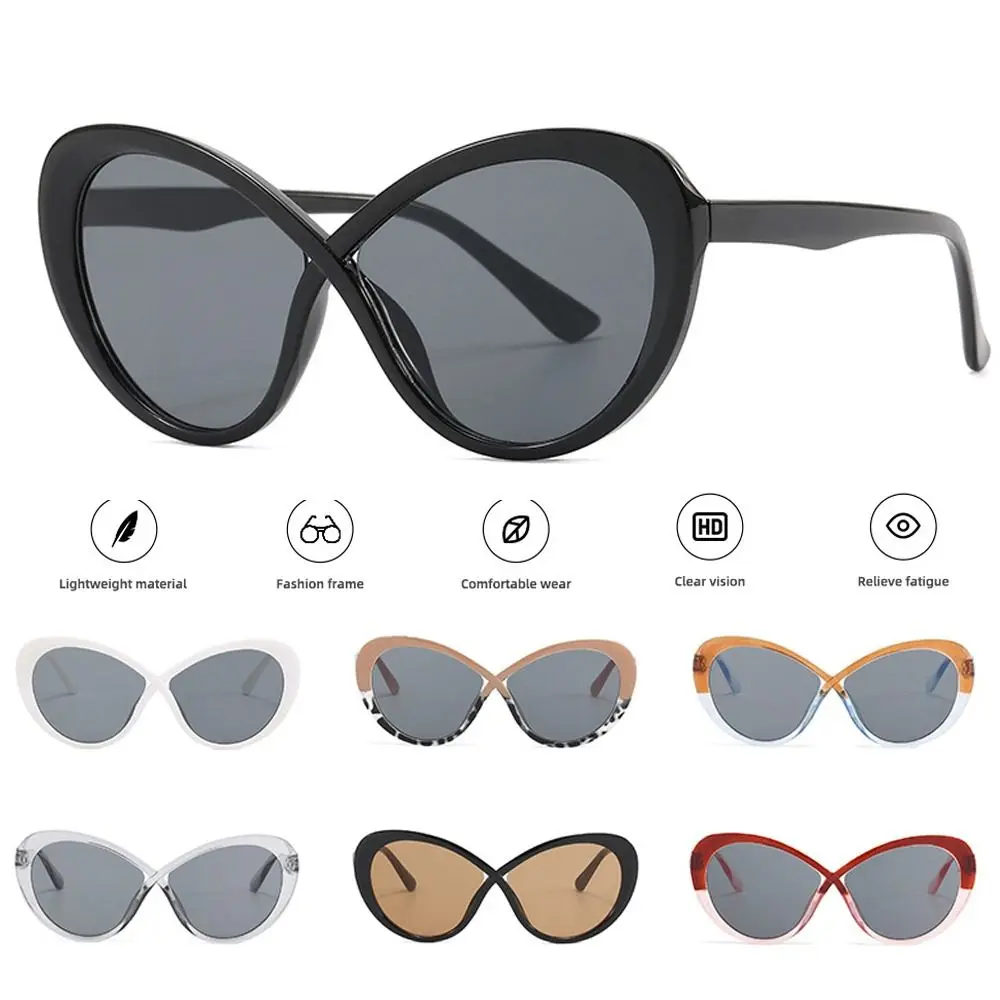 Windproof Simple Large Frame Sunglasses Black Shades UV Protective Outdoor Sunglasses Cycling Accessories Eyewear