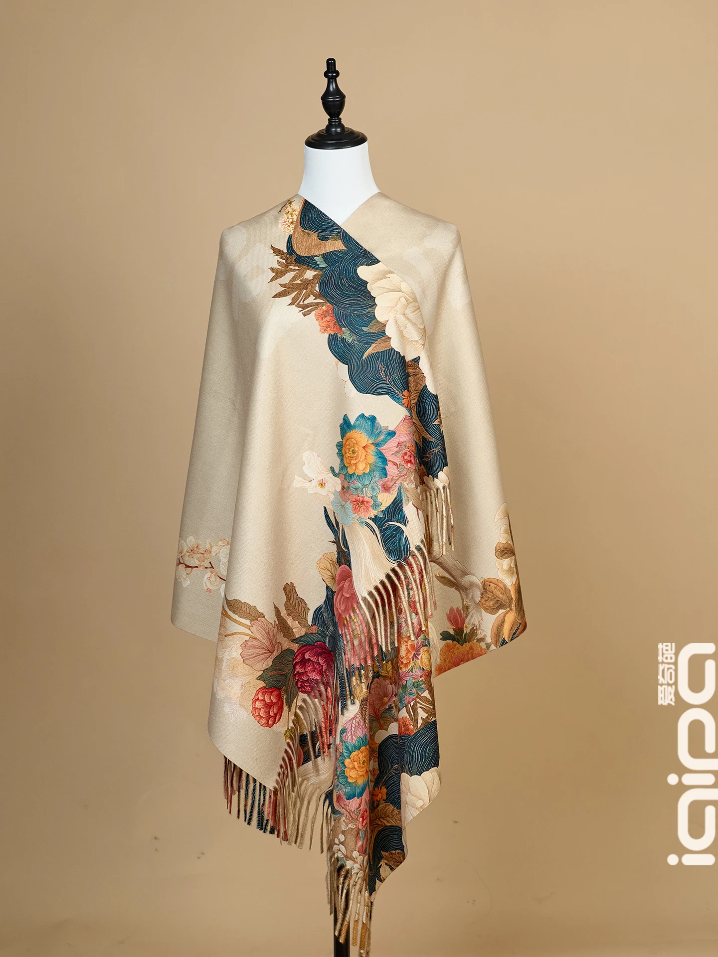 iqipa-馬年新スタイル両面ダブルカラーカシミヤスカーフショールネックウォーマー男性と女性のための暖かさとスタイル