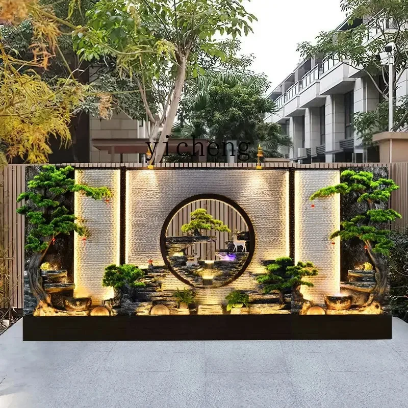 Water Curtain Wall Rockery Fountain Ornament Company Hotel Running Water Screen Villa Courtyard Fish Pond Landscaping ViewD18