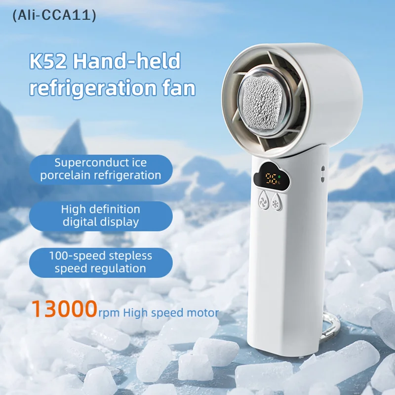

Outdoor High-Speed Turbine USB Handheld Cooling Fan with Digital Display