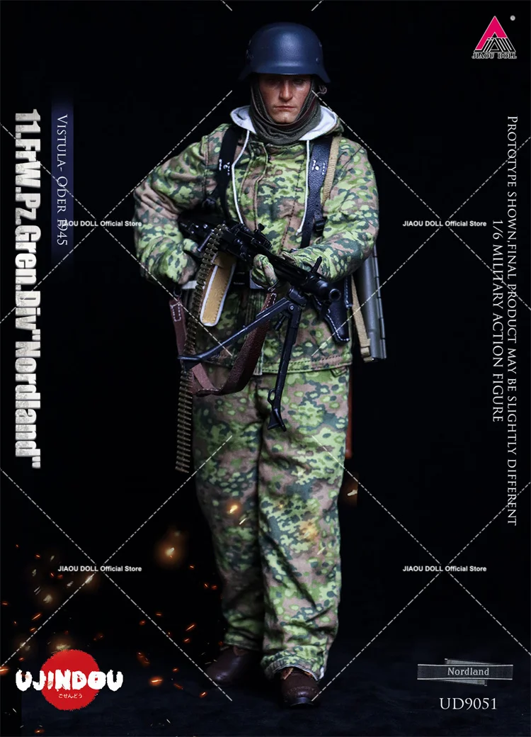 2025 Q3 UJINDOU UD9051 1/6 Schaal WWII Duitse Soldaat Volledige Set 12 ''Militray Mannelijke Action Figure Model voor Collectible speelgoed
