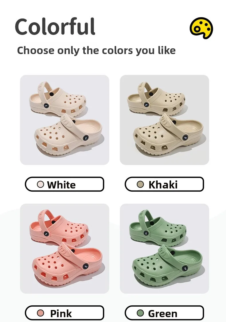 2026 Kinder Mädchen Jungen Lochschuhe Sommer Rutschfeste Outdoor-Sandalen Geschlossene Zehenpartie Weiches Gefühl Strandpantoffeln Dicker Boden Weicher Boden – Detail 10