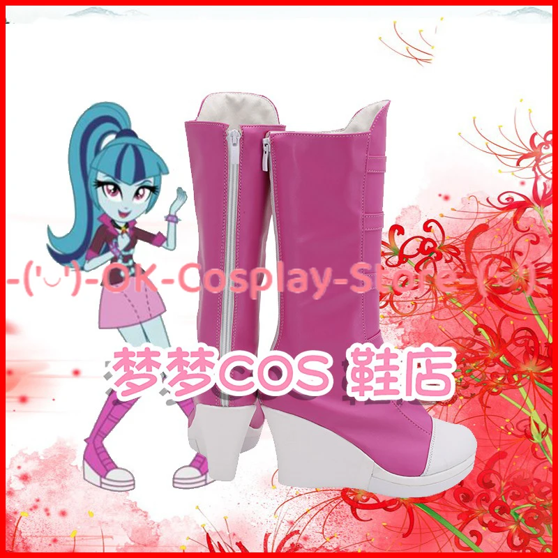 Sonata Dusk zapatos de Cosplay de cuero PU, botas de Carnaval de Halloween, accesorios de Cosplay de Anime, hechos a medida